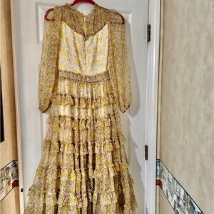 Ivy City Co Floral Ruffle Maxi Dress
